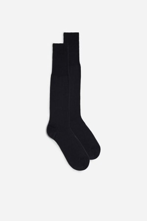 Sosete Barbati Intimissimi Cizme Inalte Sateen Egyptian Bumbac Gri Inchis | RO HK2764